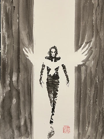 David Mack Original Art The Crow, in Memory of Brandon Lee Tribute 2 2025