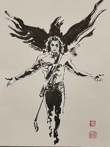 David Mack Original Art The Crow, in Memory of Brandon Lee Tribute 3 2025