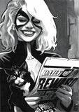 Francesco Tomaselli Original Art Black Cat A3 Illustration