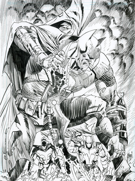 Guillem March Original Art DC K.O.: Knightfight #2 Batman Cover