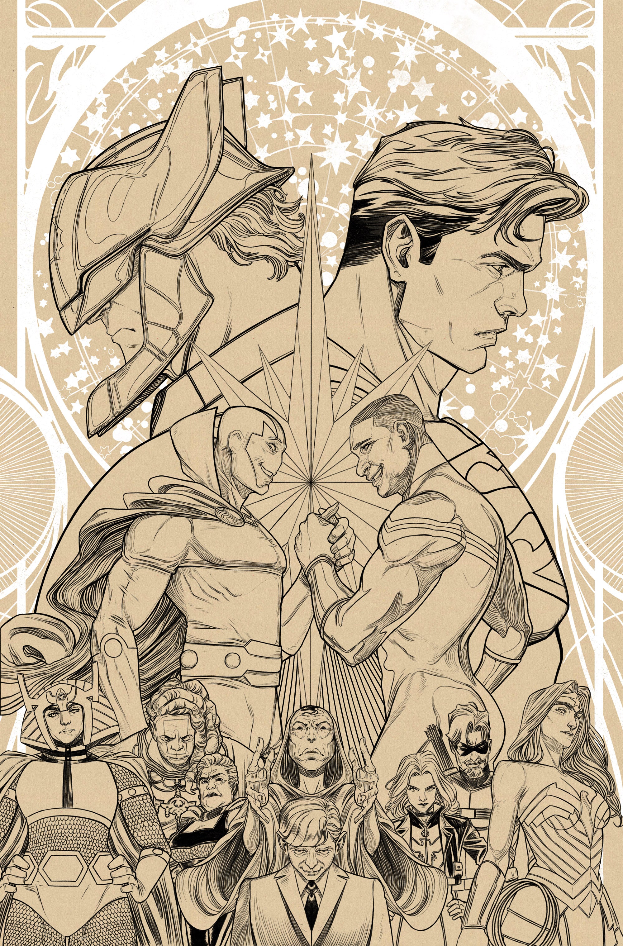 Nimit Malavia Original Art New Gods #7 Cover