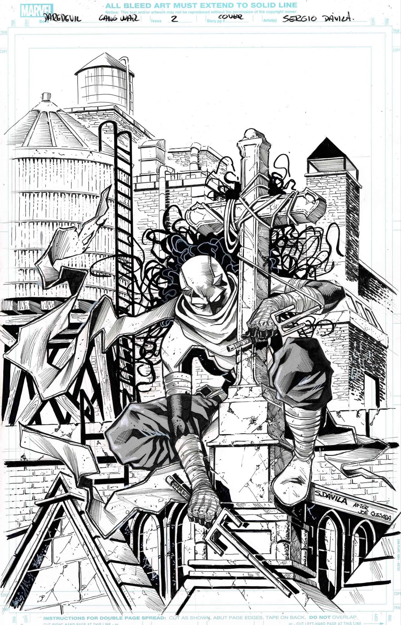 Sergio Davila Original Art Daredevil Woman Without Fear #1 Homage Cover
