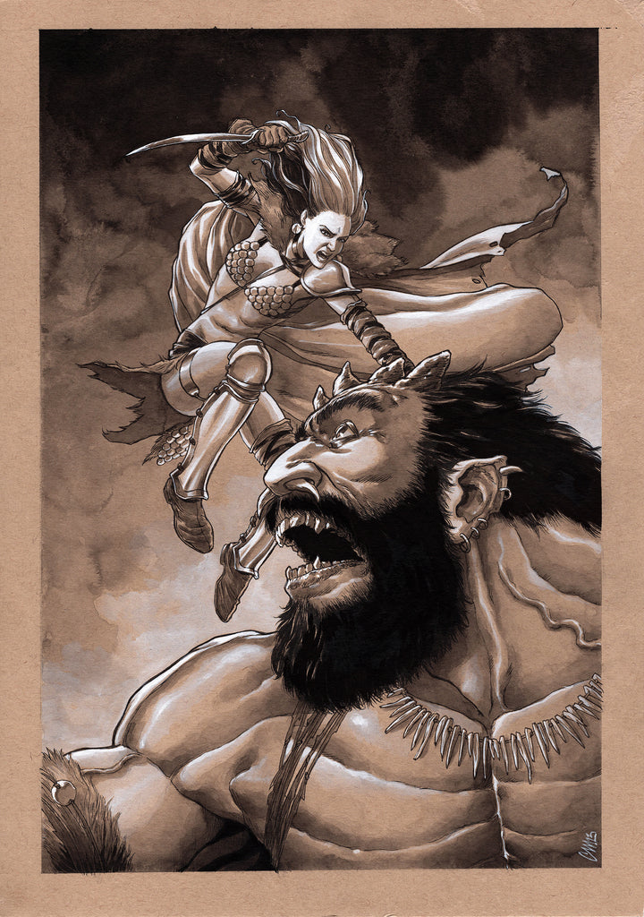 Guillaume Martinez Original Art Red Sonja Illustratio Comic Art