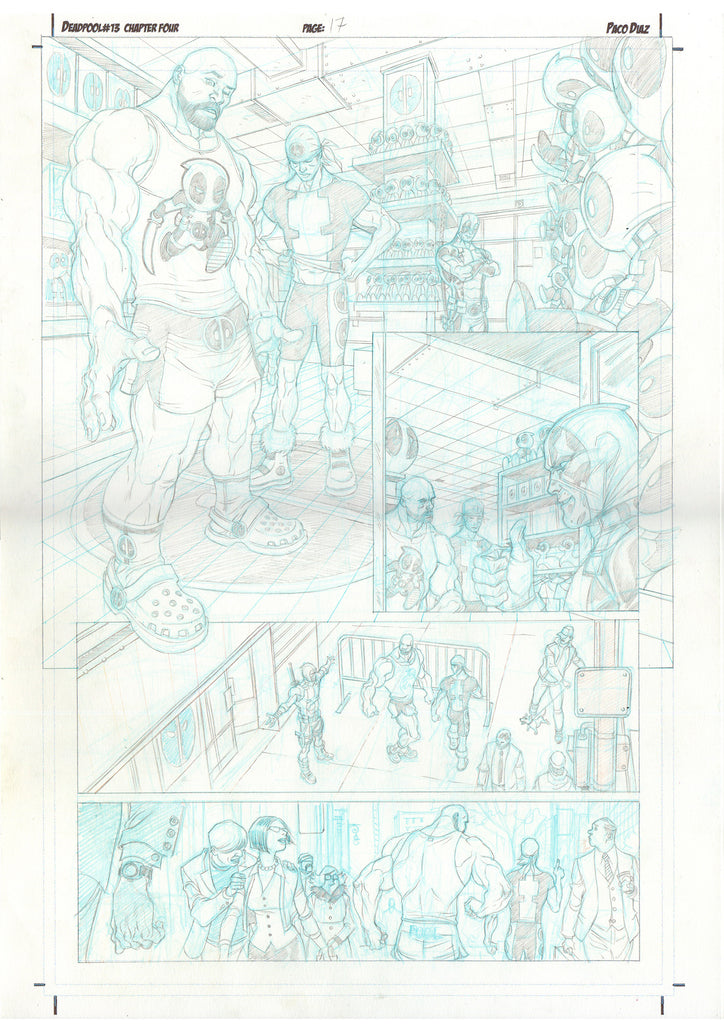 Paco Diaz Original Art Deadpool #13 Page 17 Comic Art
