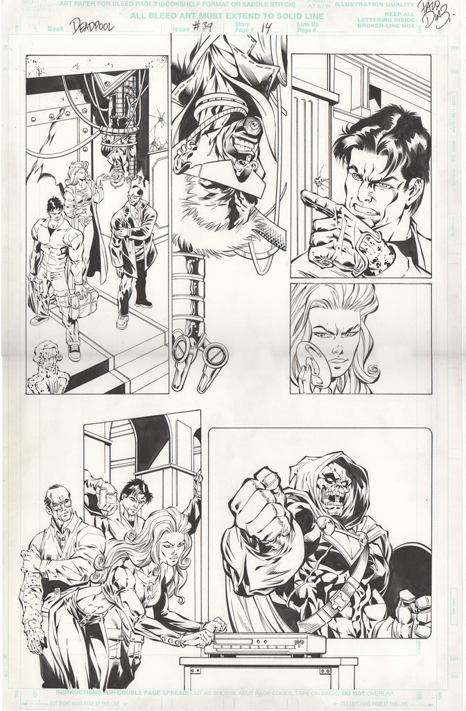 Paco Diaz Original Art Deadpool #39 Page 14 Comic Art