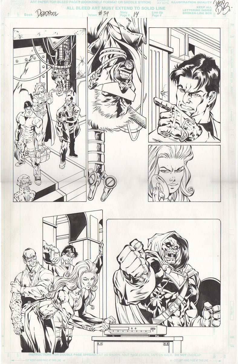 Paco Diaz Original Art Deadpool #39 Page 14 – Kirby's Comic Art