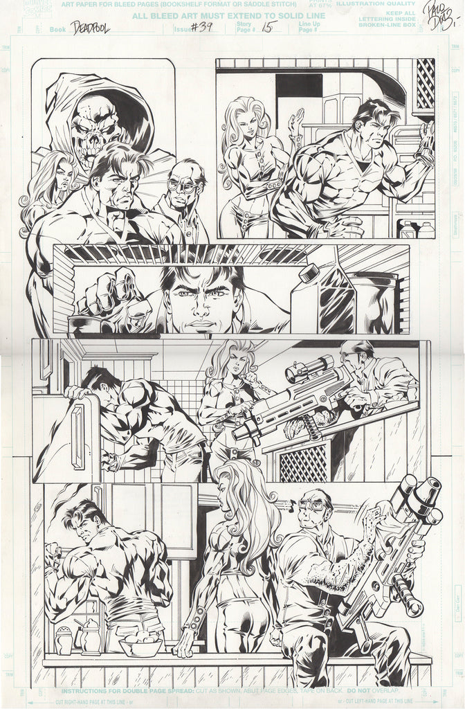 Paco Diaz Original Art Deadpool #39 Page 15 Comic Art