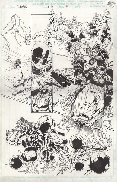 Paco Diaz Original Art Deadpool #39 Page 18 Splash