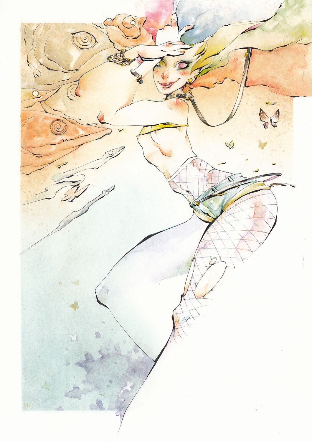 Chuma Hill Original Art A4 Delirium Illustration