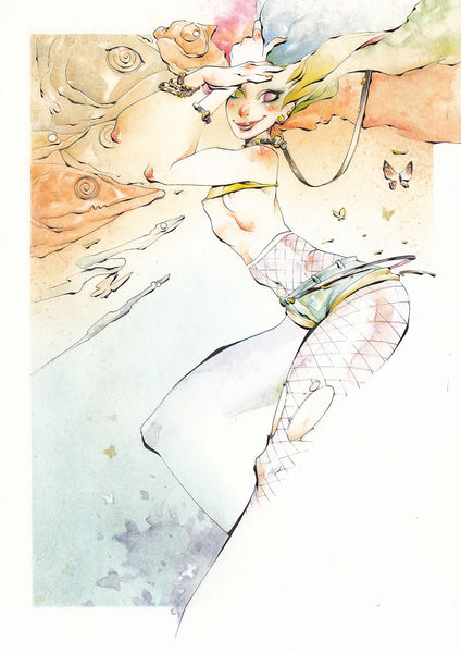 Chuma Hill Original Art A4 Delirium Illustration
