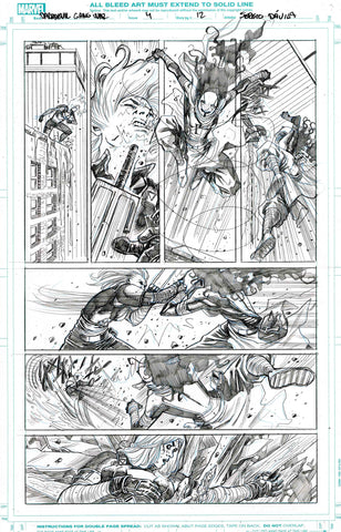 Sergio Davila Original Art Daredevil: Gang War #4 Page 12