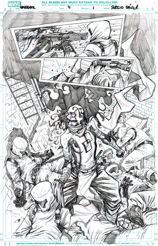 Sergio Davila Original Art Daredevil: Gang War #4 Page 1