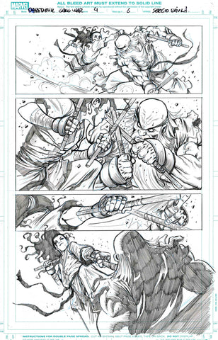 Sergio Davila Original Art Daredevil: Gang War #4 Page 6