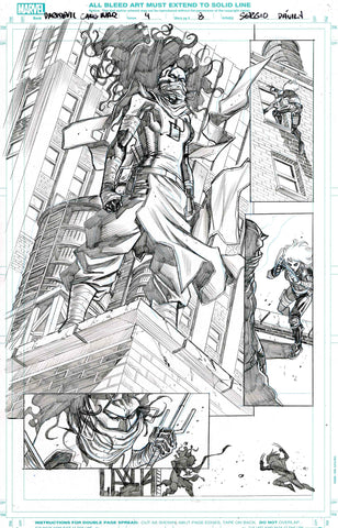 Sergio Davila Original Art Daredevil: Gang War #4 Page 8