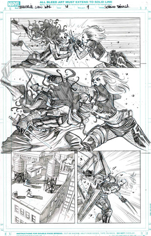 Sergio Davila Original Art Daredevil: Gang War #4 Page 9