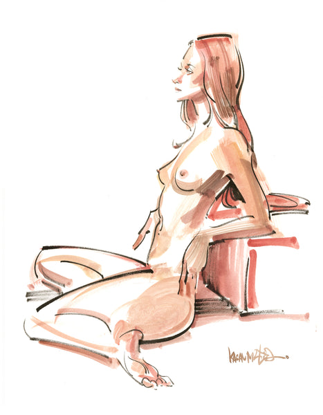 Kagan McLeod Original Art 'Life Drawing: Daria 1' Illustration