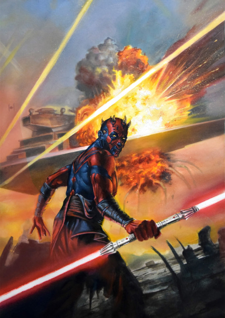 Pasquale Ferrara Original Art Star Wars: Darth Maul Illustration Comic Art