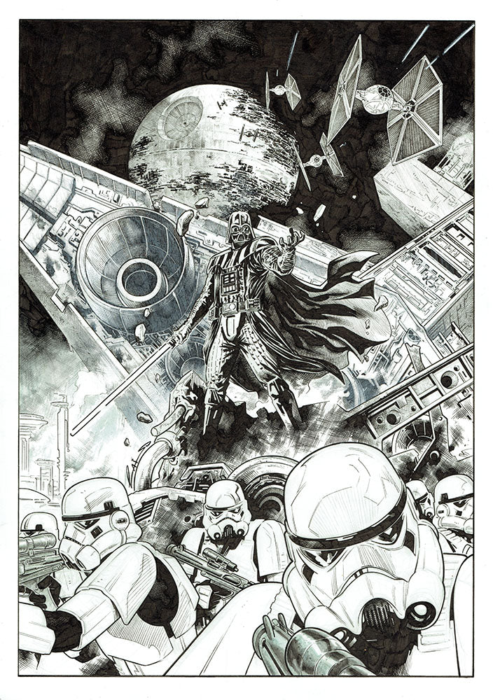 Emilio Laiso Original Art Darth Vader Star Wars Illustration