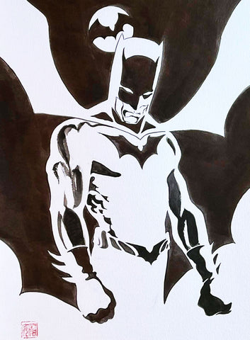 David Mack Original Art Batman Illustration