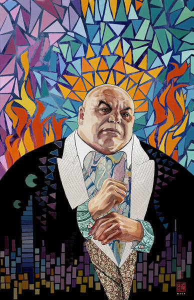 David Mack Original Art Daredevil #28 Kingpin: Mayor Fisk Mixed Media Collage Cover