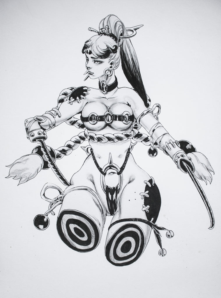 Yona Saura Original Art Deadly Doll Illustration Comic Art