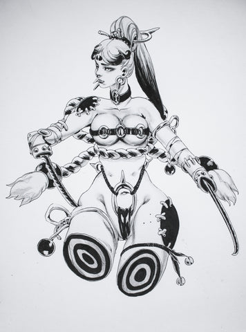 Yona Saura Original Art Deadly Doll Illustration