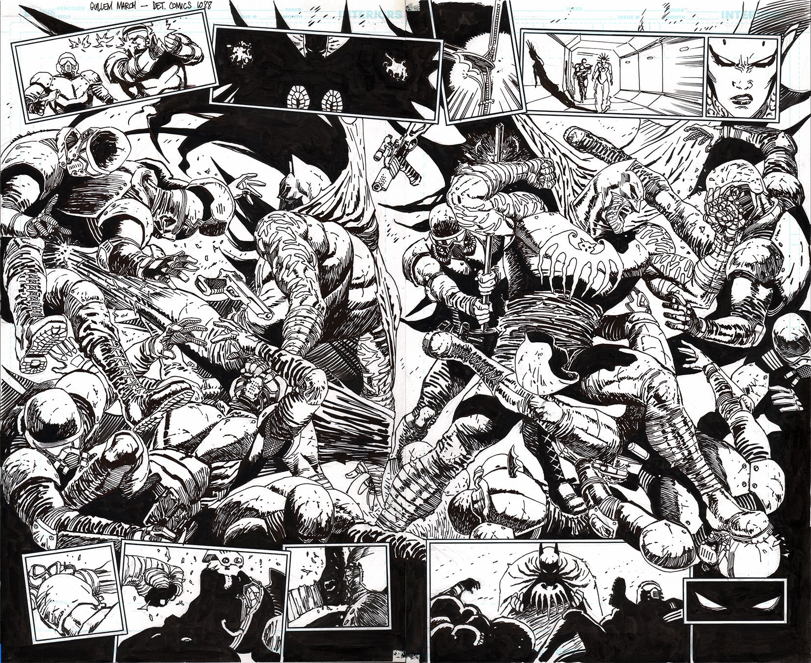 Guillem March Original Art Detective Comics #1088 Pages 10-11 Double Page Spread