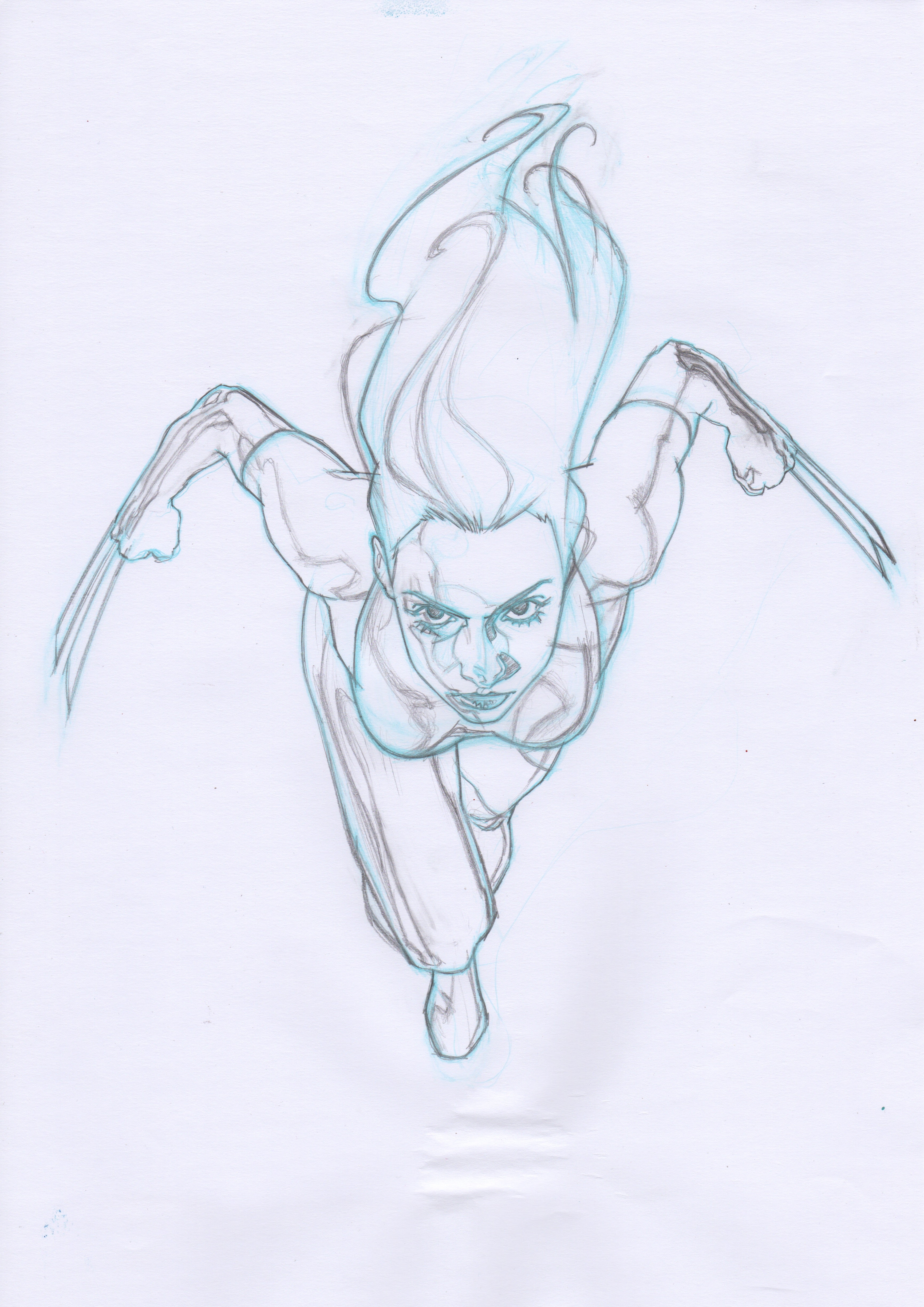 Ricardo Drumond Original Art X-23 Quink Style Illustration (Pencil Concept Included)