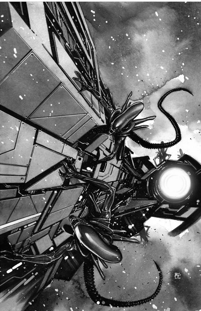 Dike Ruan Original Art Alien Vol.3 #4 Cover Comic Art