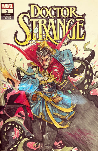 Dennis Menheere Original Art Doctor Strange Blank Cover