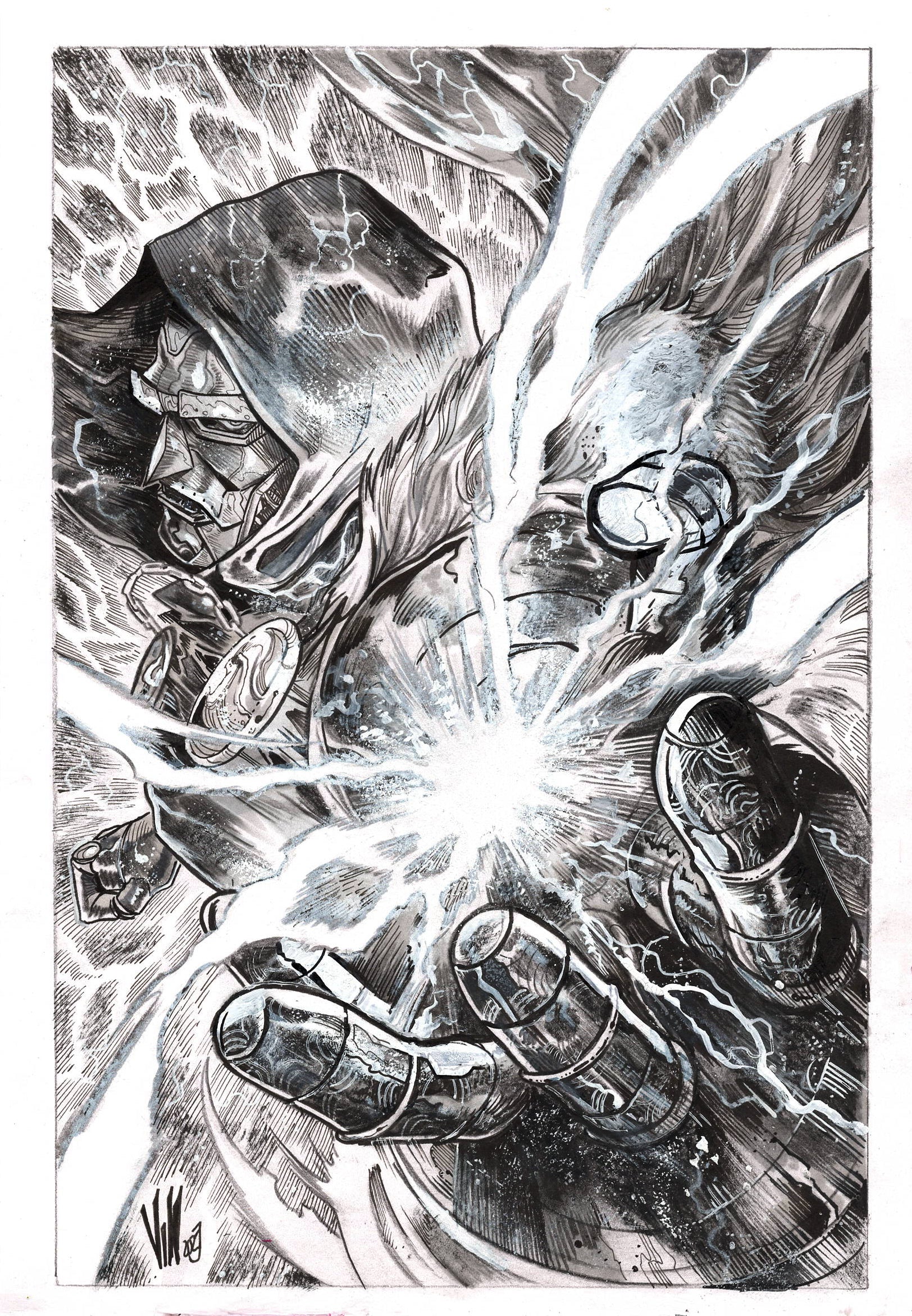 Vincenzo Riccardi Original Art Doctor Doom Illustration