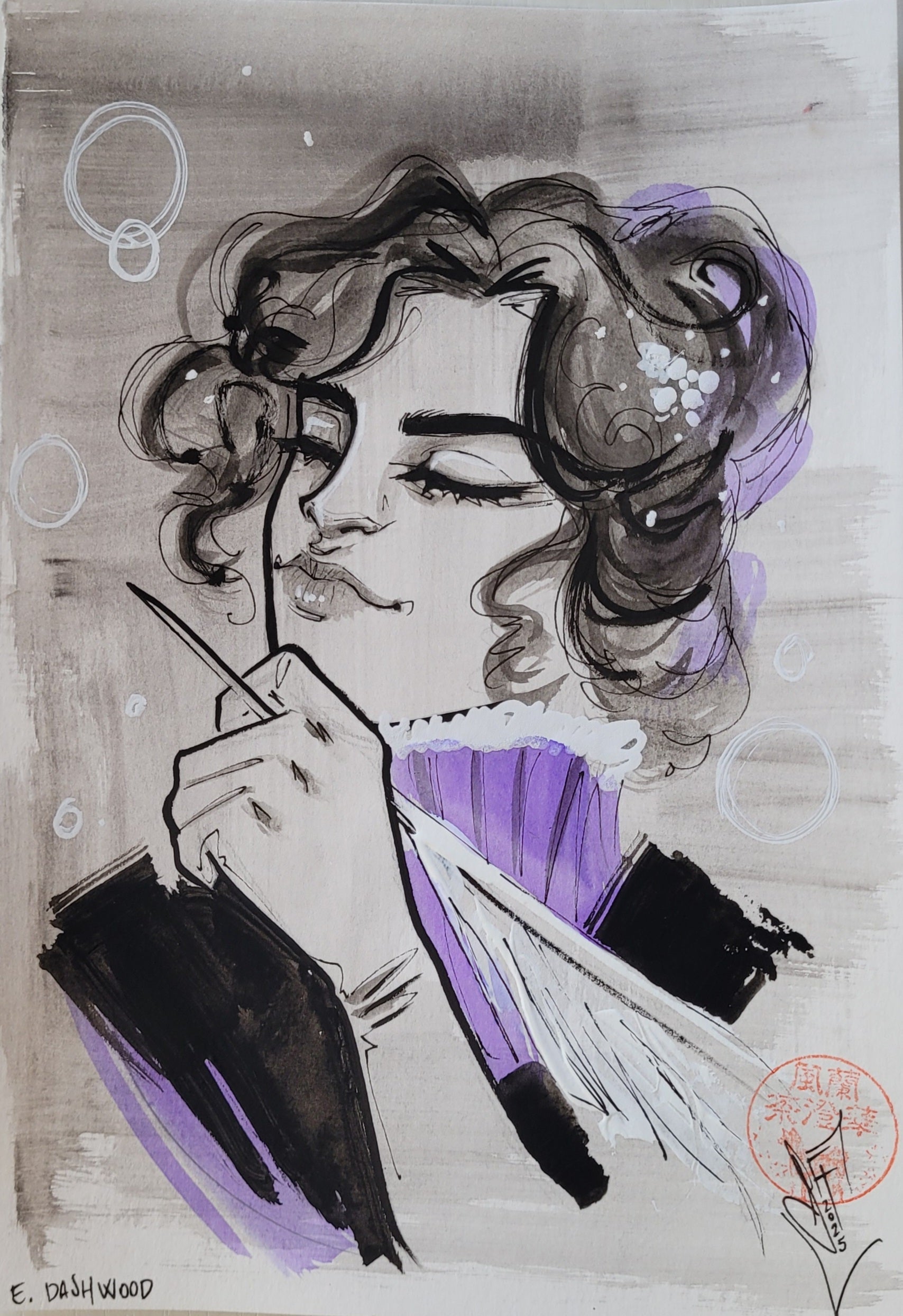 Francesca Fantini Original Published Upper Deck E.Dashwood Art