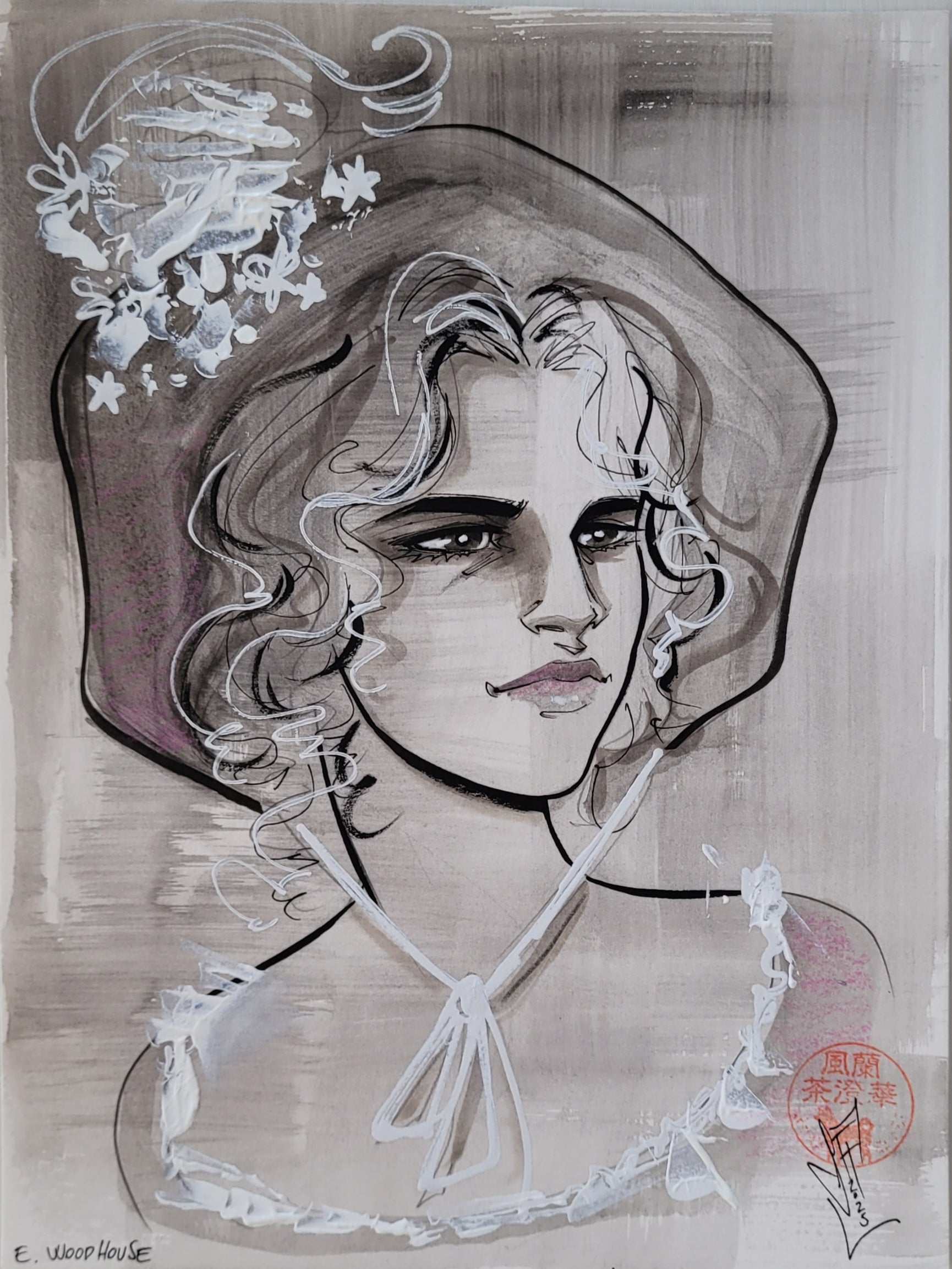 Francesca Fantini Original Published Upper Deck E.Woodhouse Art