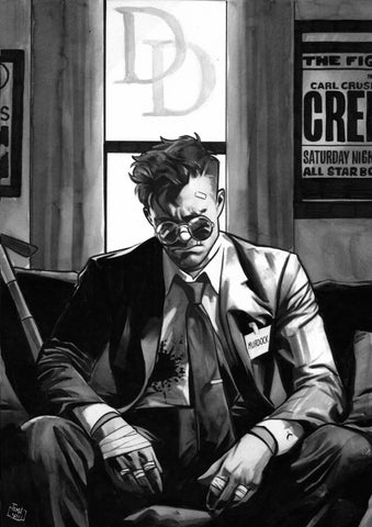 Francesco Tomaselli Original Art Matt Murdock Daredevil A3 Illustration