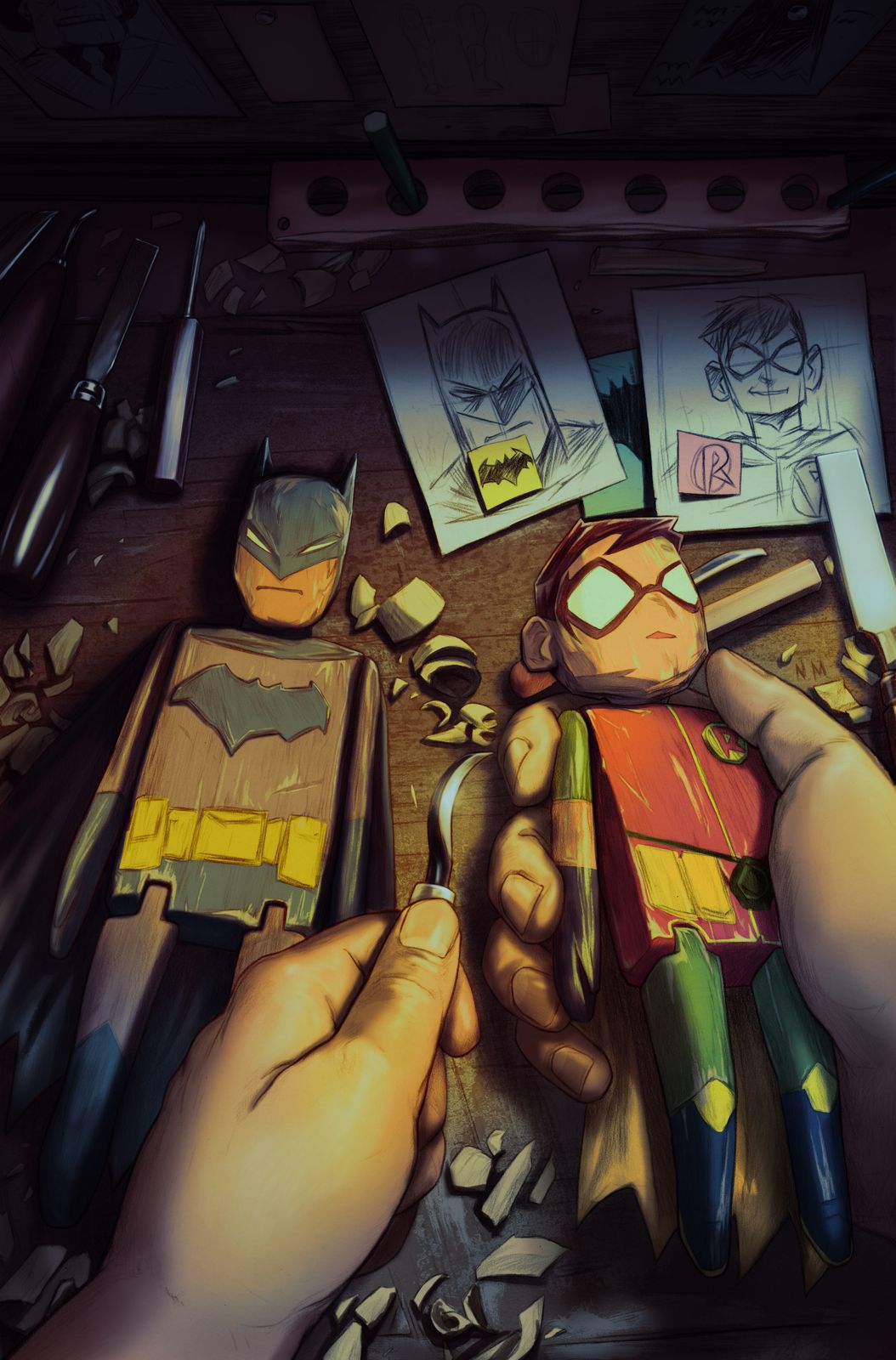 Nimit Malavia Original Art Batman and Robin #28 Cover