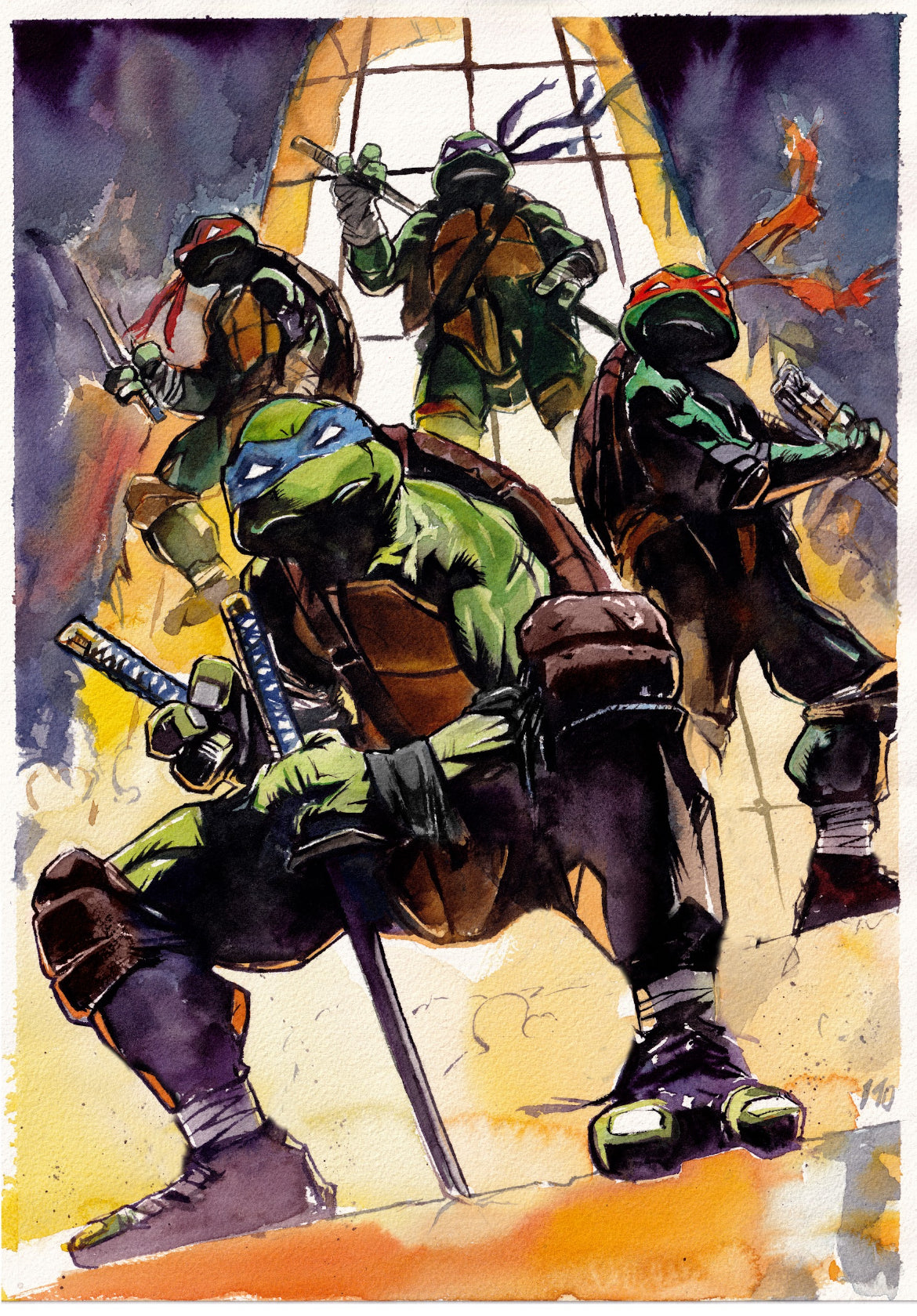 Ito Original Art Teenage Mutant Ninja Turtles #12 Cover