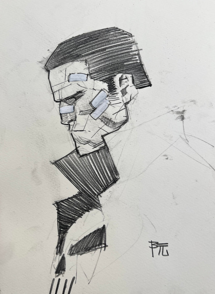 Dike Ruan Original Art Punisher Illustration Comic Art