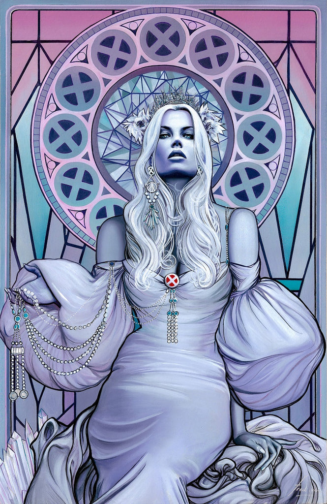 Fred Ian Emma Frost Art Nouveau Collection 12x18  Limited To 20 Signed & Numbered Edition Giclee Comic Art