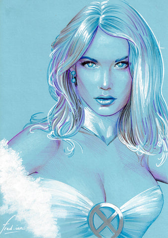 Fred Ian Original Art Emma Frost Illustration