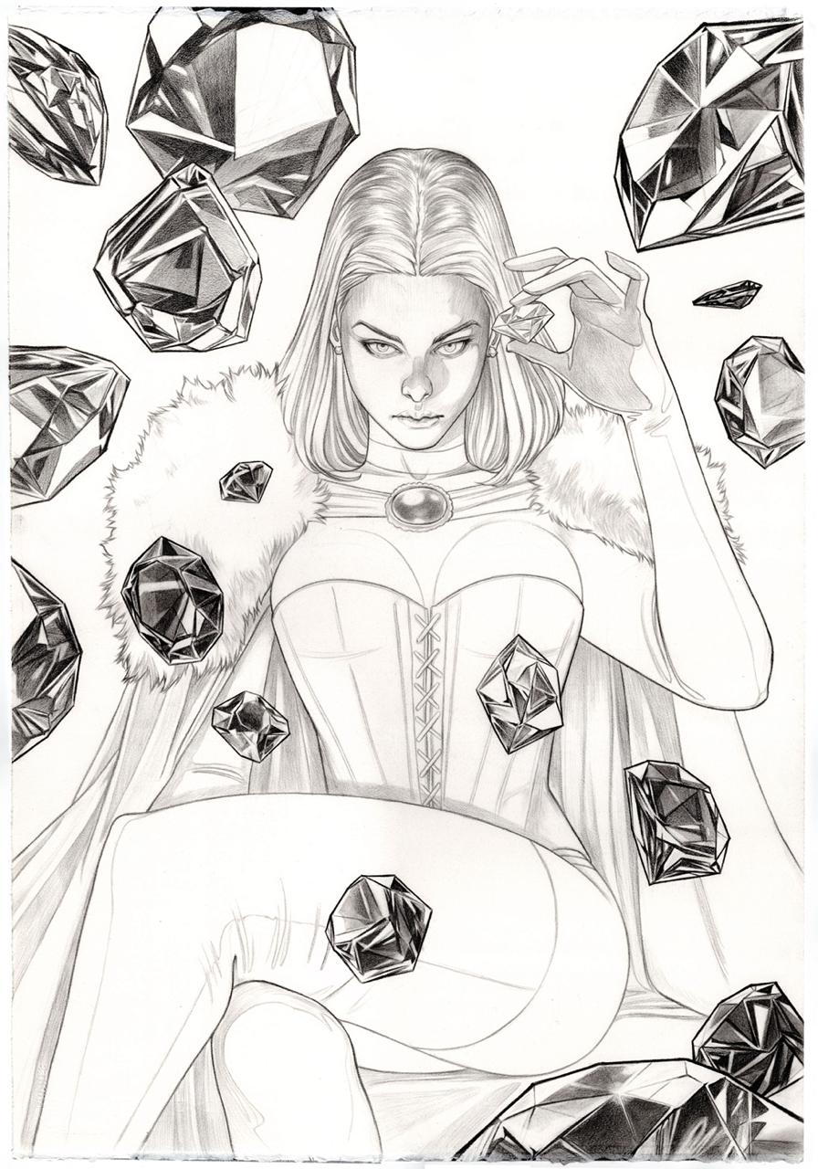 Nimit Malavia Original Art Emma Frost: The White Queen #3 Cover