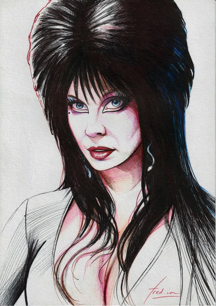 Fred Ian Original Art Elvira Illustration
