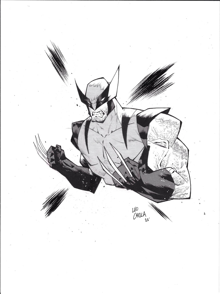 Leo Chiola Original Art Wolverine Illustration Comic Art