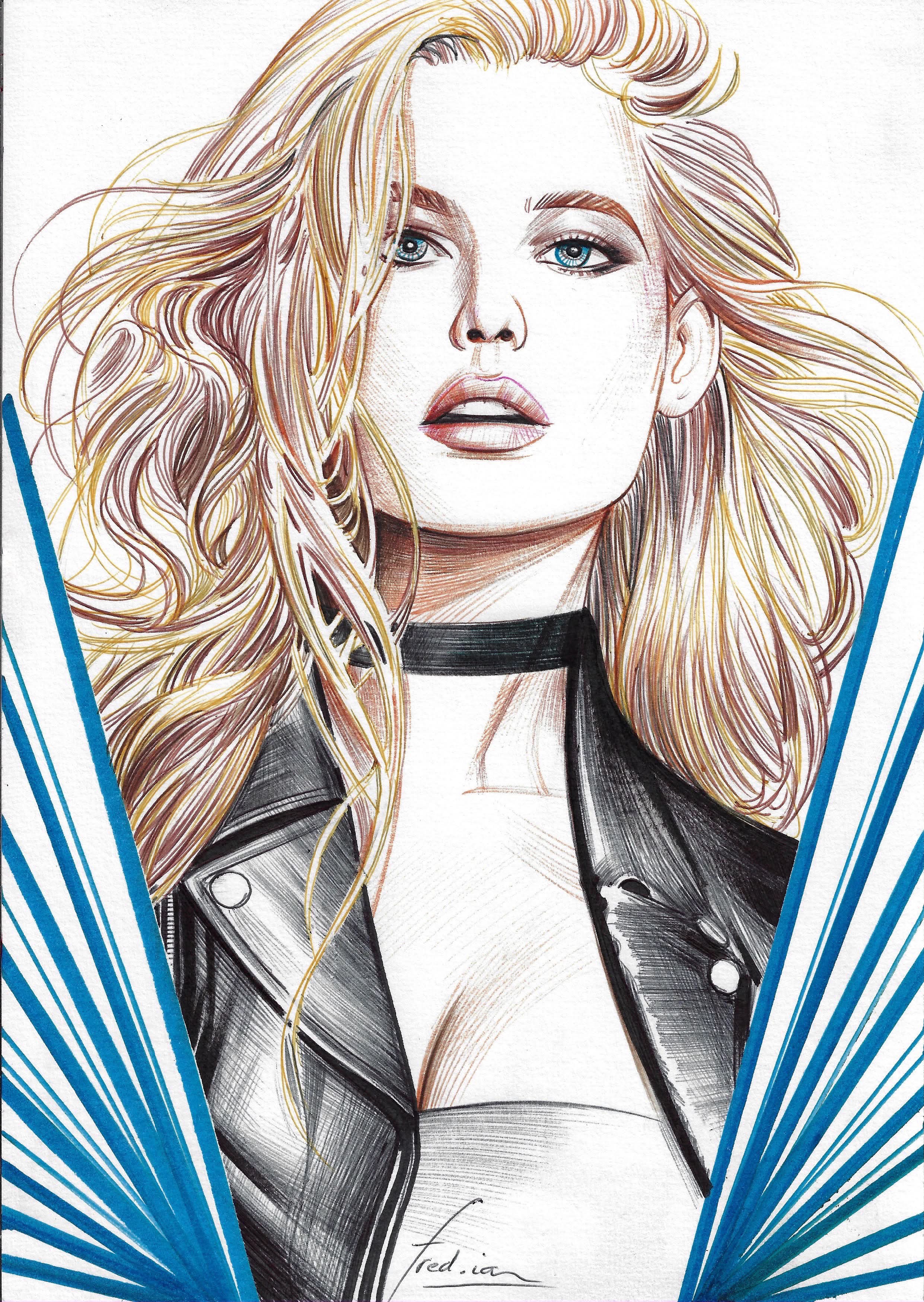 Fred Ian Original Art Black Canary DC Heroines Collection Illustration