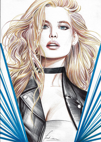 Fred Ian Original Art Black Canary DC Heroines Collection Illustration