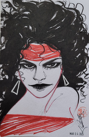 Francesca Fantini Original Art Elektra 5.5x8.5" Illustration