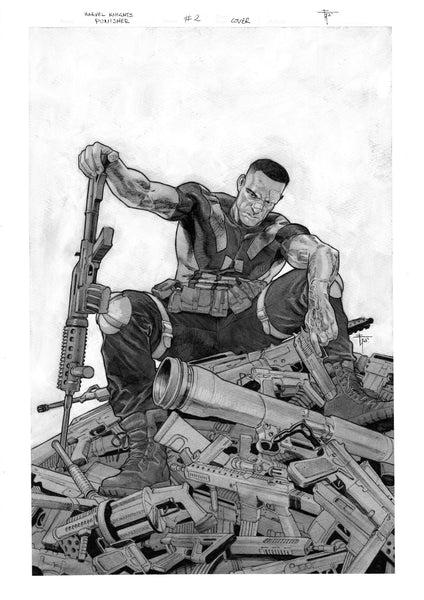 Francesco Mobili Original Art Marvel Knights: Punisher #2 Cover