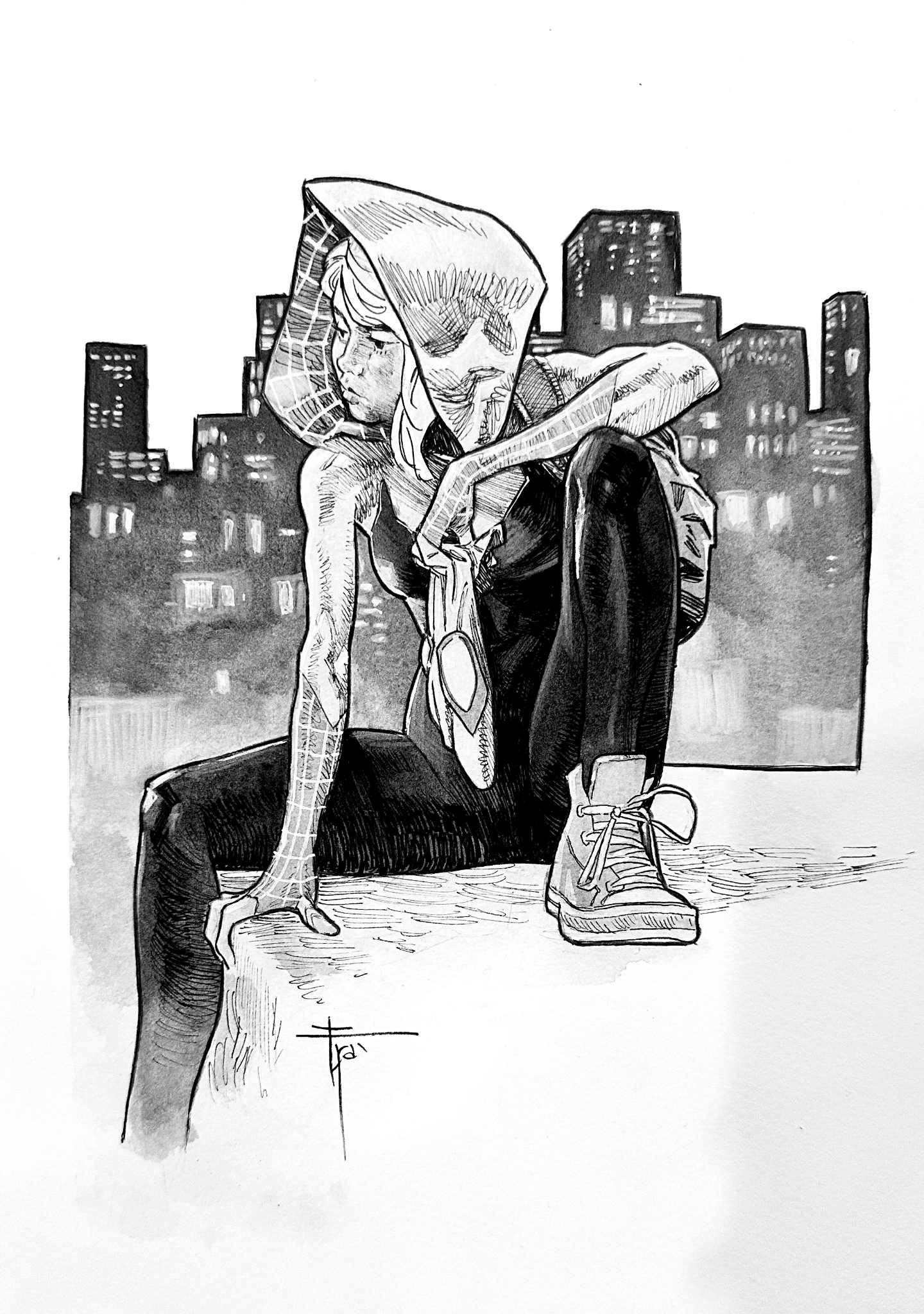 Francesco Mobili Original Art Spider-Gwen Illustration