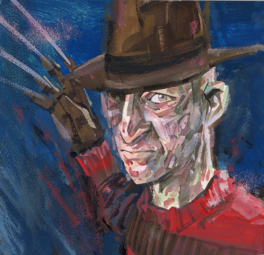 Kagan McLeod Original Art Freddy Krueger Horror Illustration Comic Art