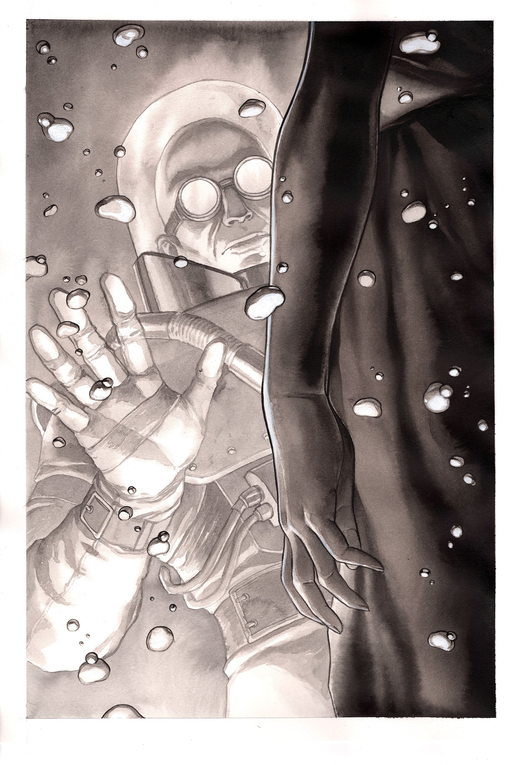 Guillaume Martinez Original Art Mr Freeze Illustration