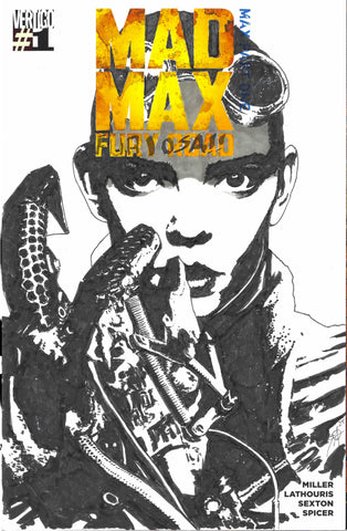 Seth Adams Original Art Mad Max Furiosa Blank Cover